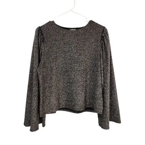 Express Women's Metallic Kimono Sleeve Top - M